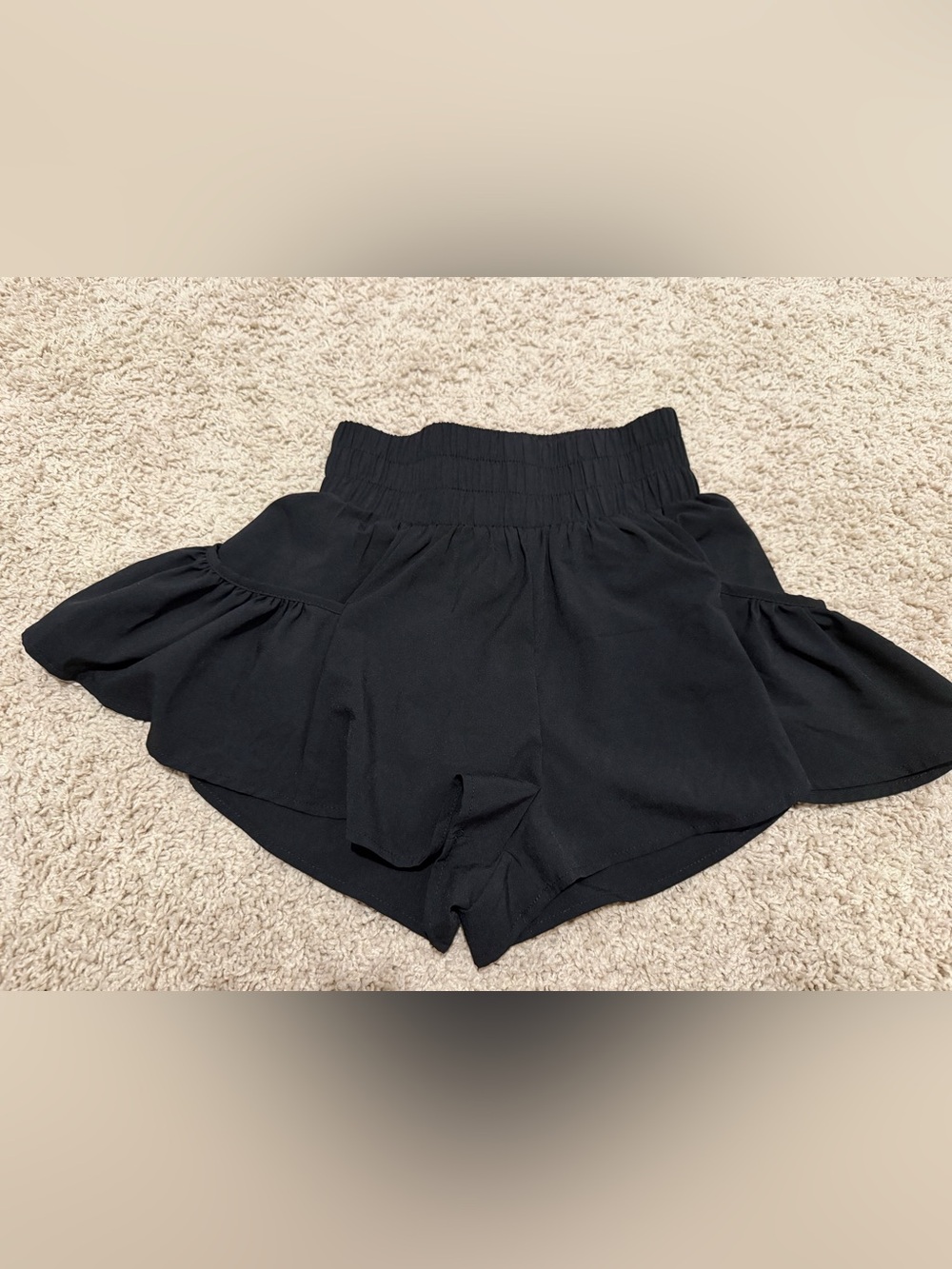 Black High-Waist Women's Shorts
